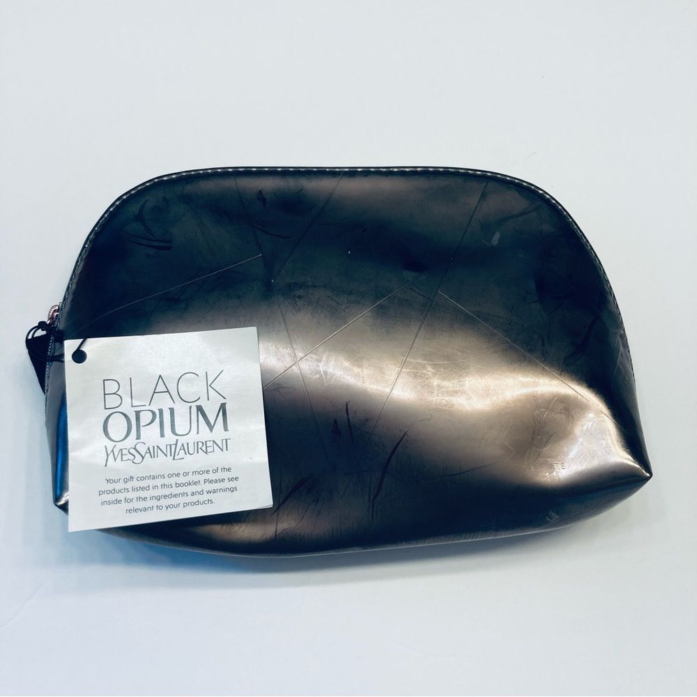 YVES SAINT LAURENT BLACK OPIUM SHIMMERING MOISTURE FLUID 1.6‎ oz + Cosmetic Bag